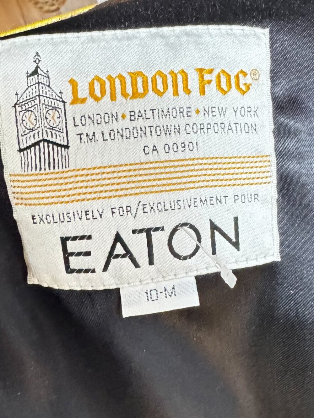 Vintage London Fog for Eatons 100% Wool OLive Green Belted Trench Coat 10/M - Picture 8 of 10